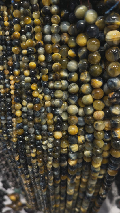 White Tiger's Eye AA Bead Strand
