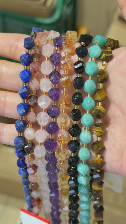 Strand of 8mm faceted ball beads (4 stones available)