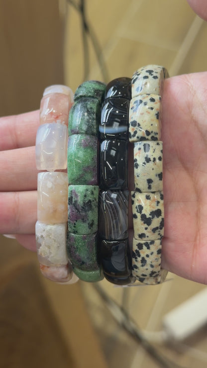 Bracelet à 2 trous AA+ 11x17 mm (27 pierres disponible) #8 RESTOCK NEW