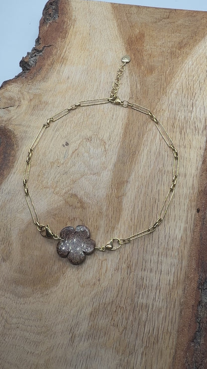 Chaîne de collier en acier inoxydable dorée personnalisable (référence CHD-13) (pendentif mousquetons et anneaux connecteurs non inclus)