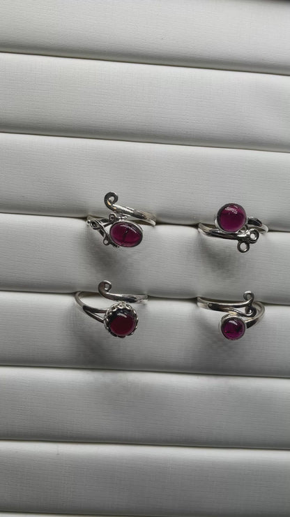 Bague réglable Grenat modèle aléatoire