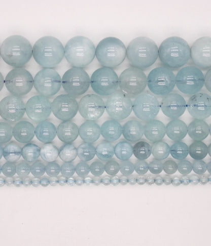 Fil de perle Aigue-Marine AA+