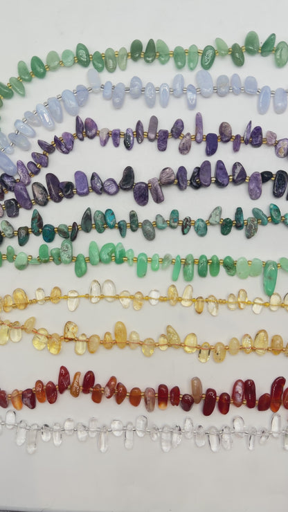 Natural Stone Bead Strand 8x19 mm (29 beads available)