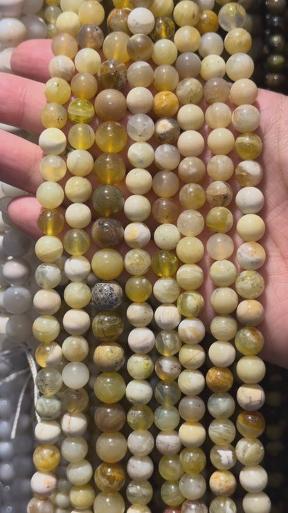 Yellow Opal Beads Strand AA