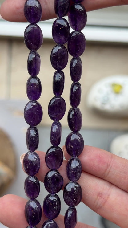 Fil de perle forme libre Améthyste 12x16 mm (référence 127)
