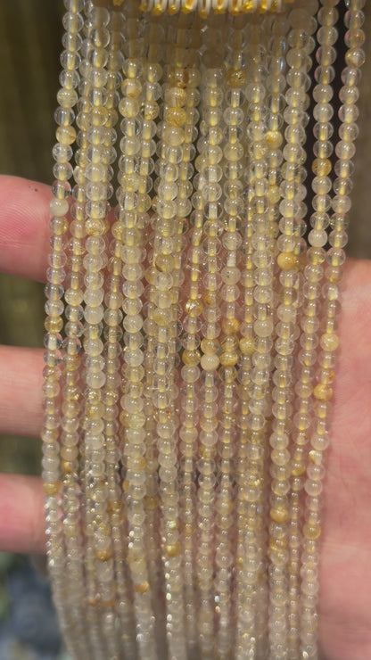 Strand of Rutilated Quartz AA+