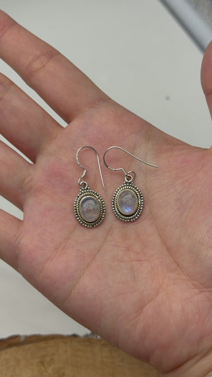 Boucle d'oreille Pierre de lune