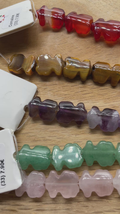 Fil nounours en pierre naturelle reference 33 — 15x12 mm (5 pierres disponible)