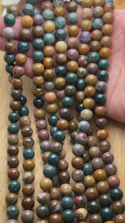Orbic Jasper A+ Bead strand