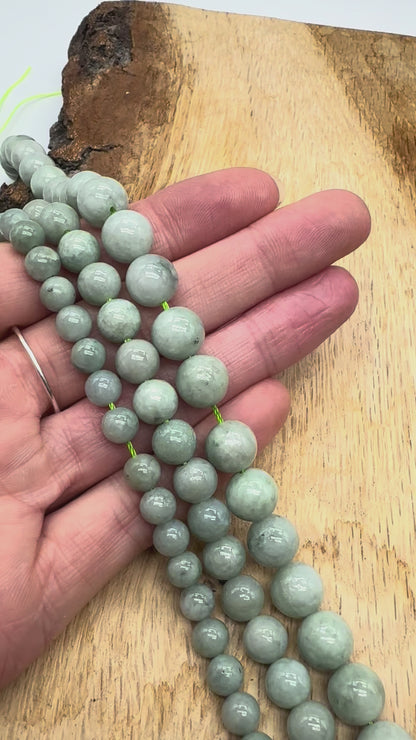 Fil de perle Jade de Birmanie foncée A