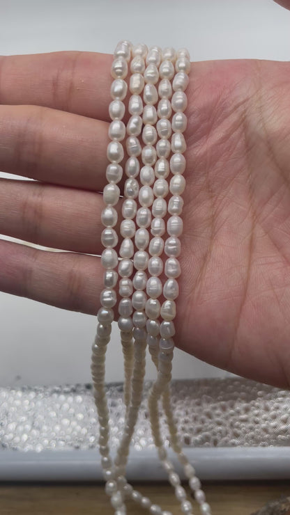 Fil de perle d’eau douce 3-4mm [14]