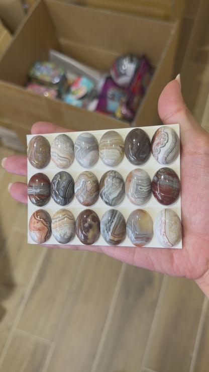 Lot de 24 pendentif Cabochon Ovale Agate Crazy 18x25