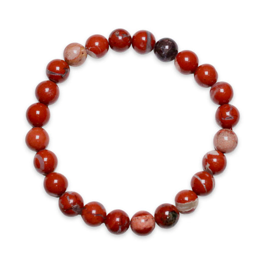 Men's red jasper bracelet