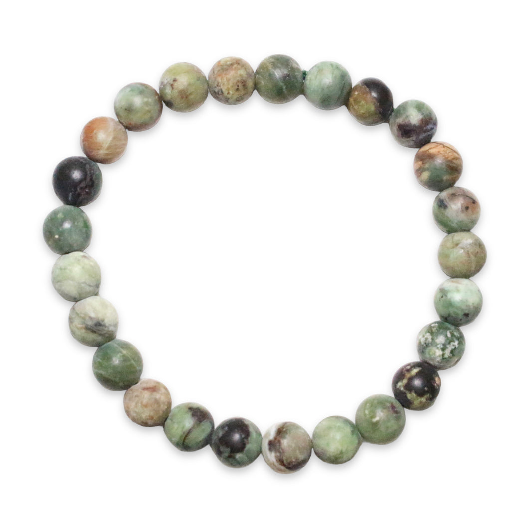 Mat green opal bracelet