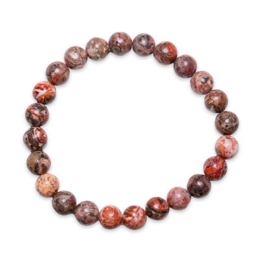 Herren -Leoparden -Jasper -Armband