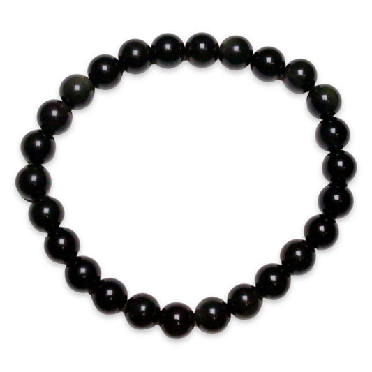 Bracelet Obsidienne oeil celeste A+ taille homme