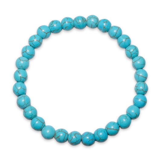 Turquoise Howlite Bracelet Man size