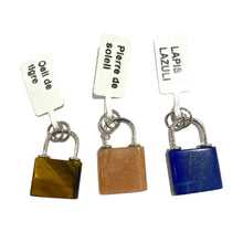 Load image into Gallery viewer, Silver padlock pendant
