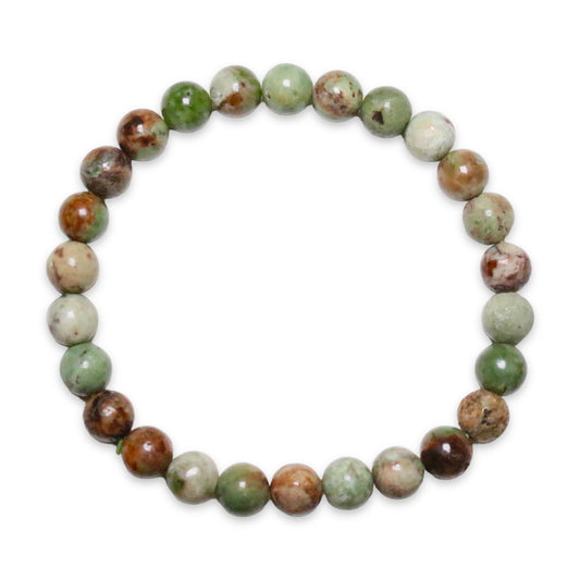 Fossilized Green Opal Bracelet Size Man