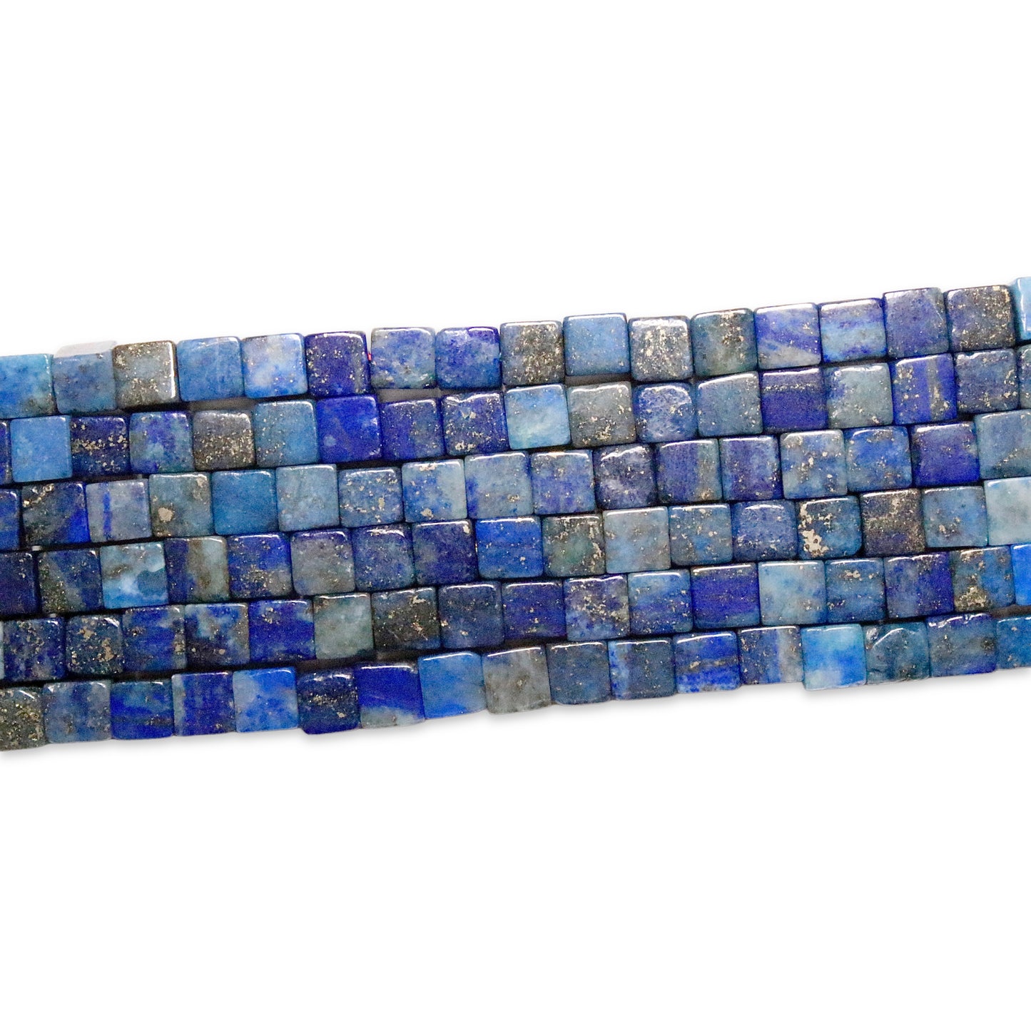 Lapis Lazuli square pearl wire