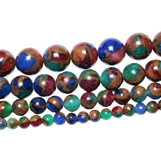 Multicolored jasper pearl wire