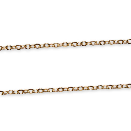 10 chaînes en acier doré inoxydable (1-0.4)D