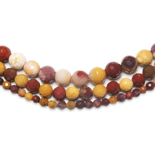 Jaspe Mokaite thread in pearl faceted