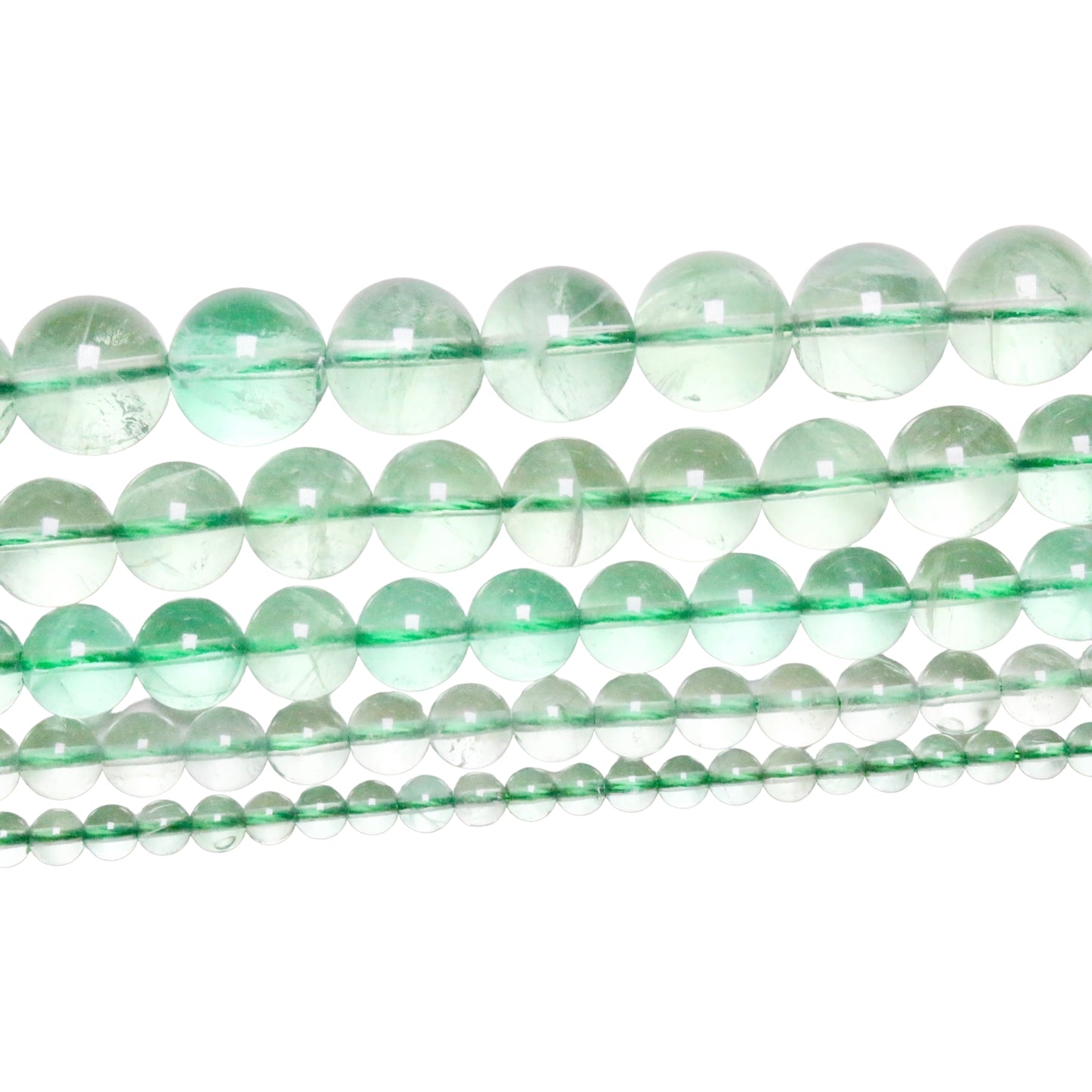 Green fluorite pearl wire