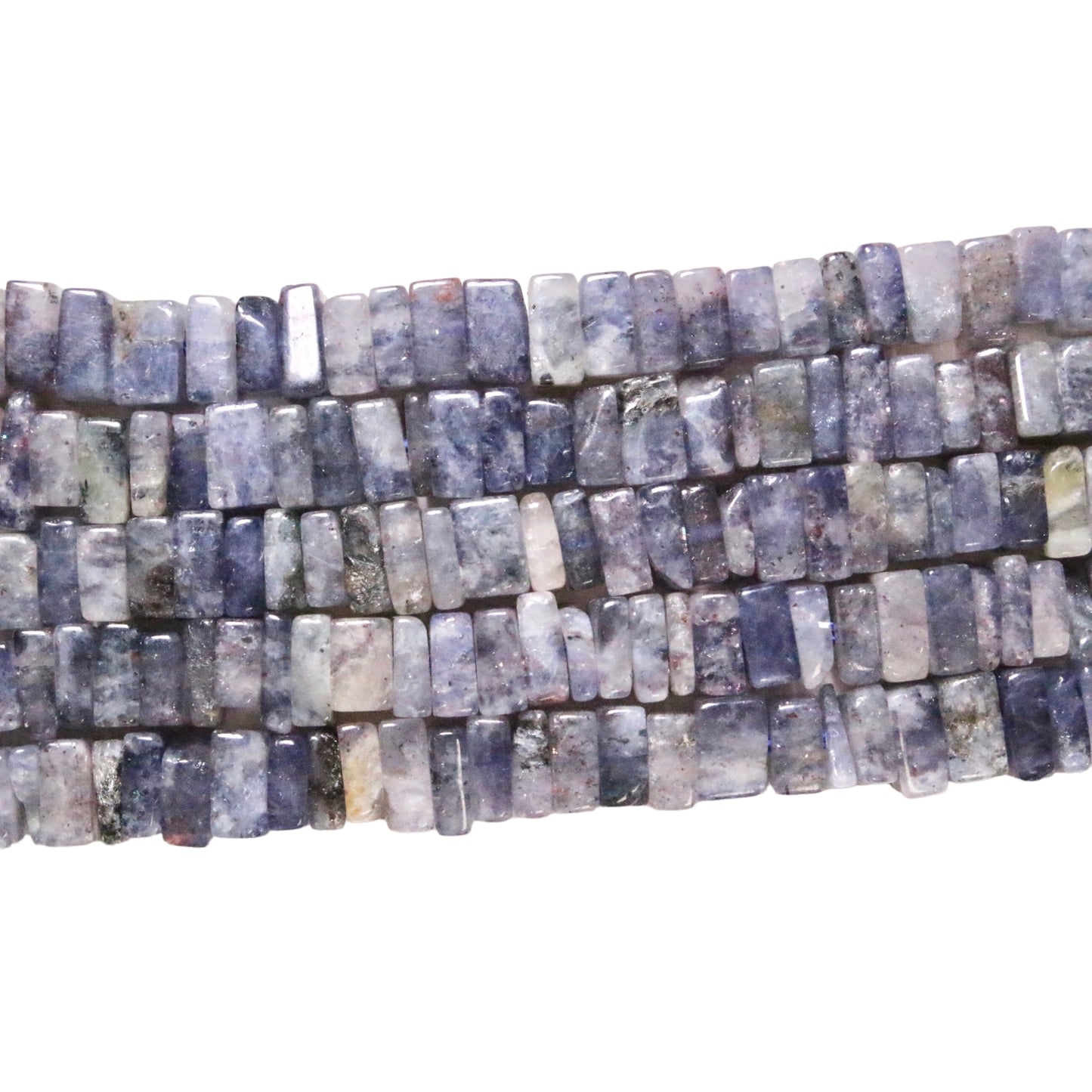 IOLITE Square pearl wire 6x4