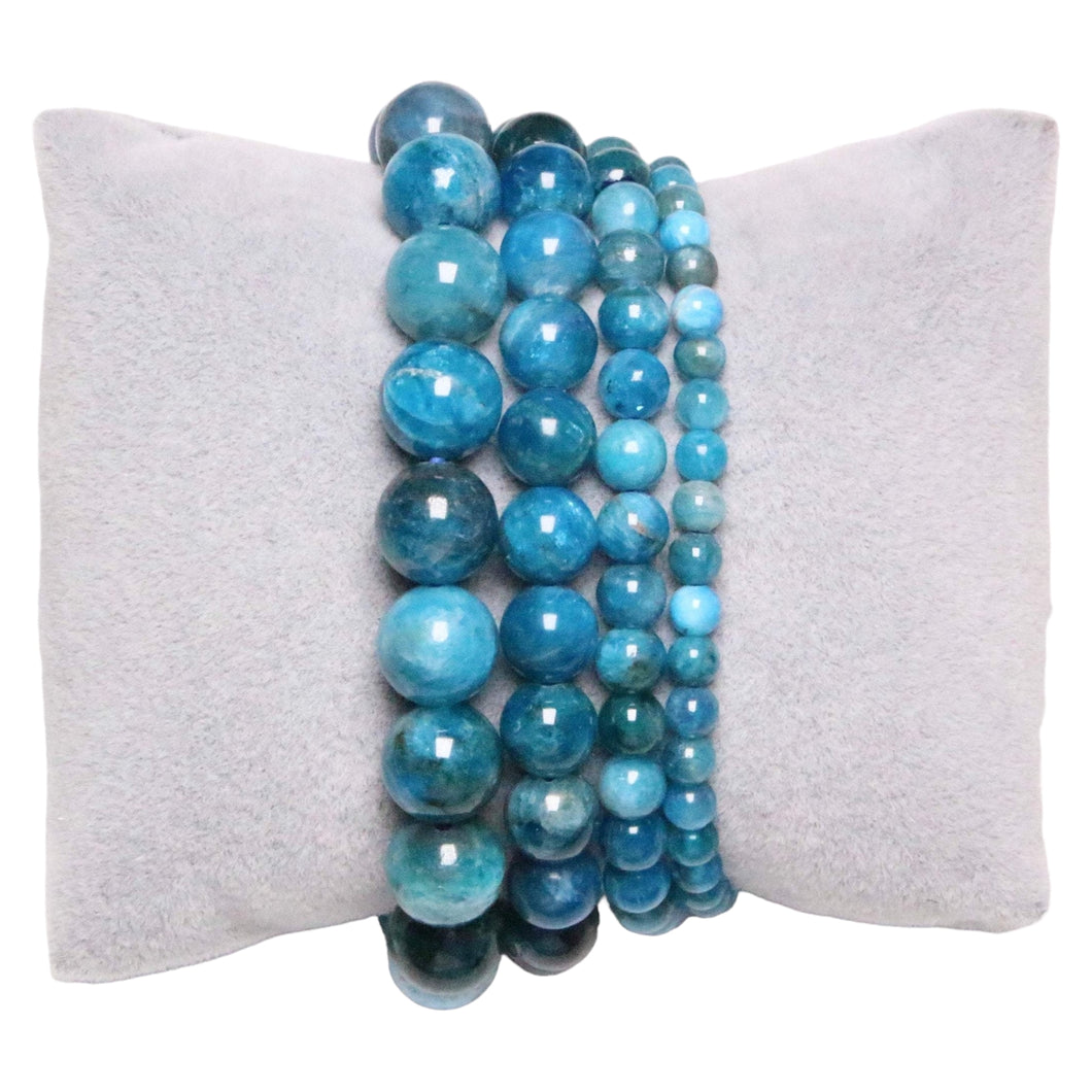 Multicolored blue apatite bracelet