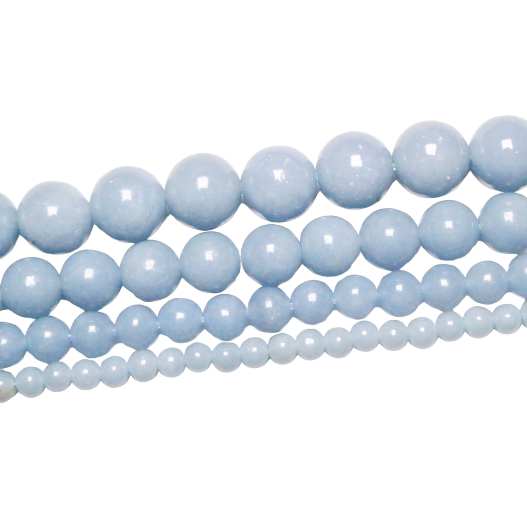 Blue angelite pearl wire