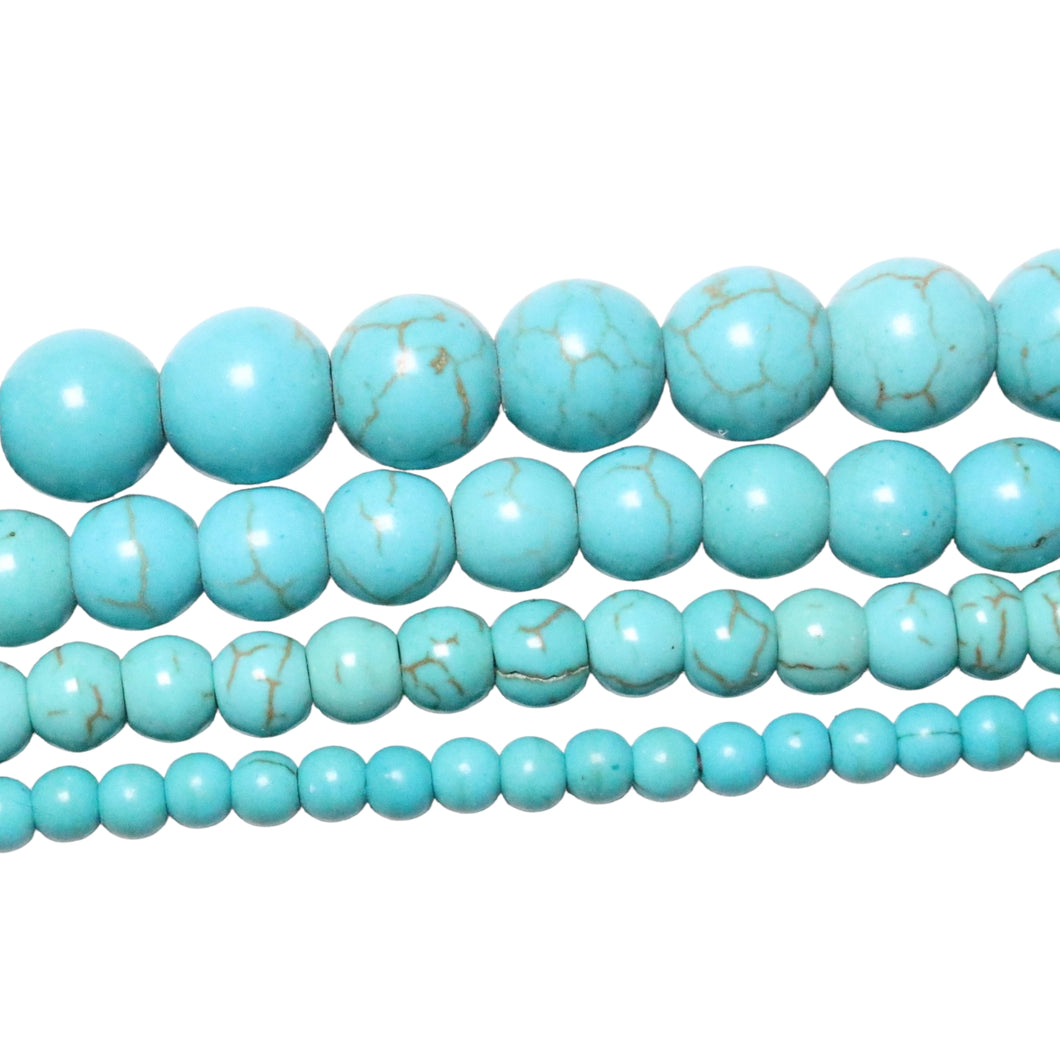Howlite pearl wire