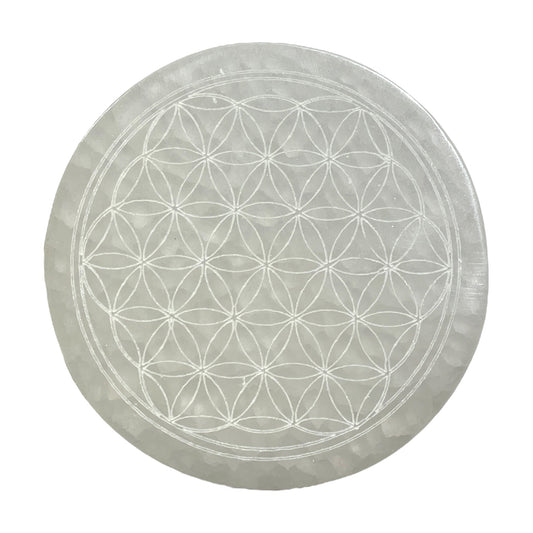 Selenite Life Flower Plate