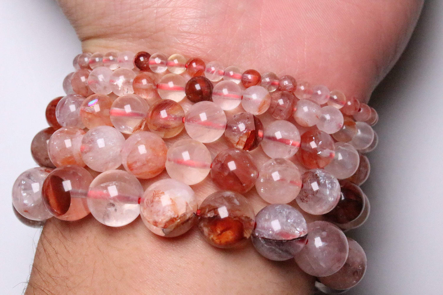 Red hematoite quartz bracelet