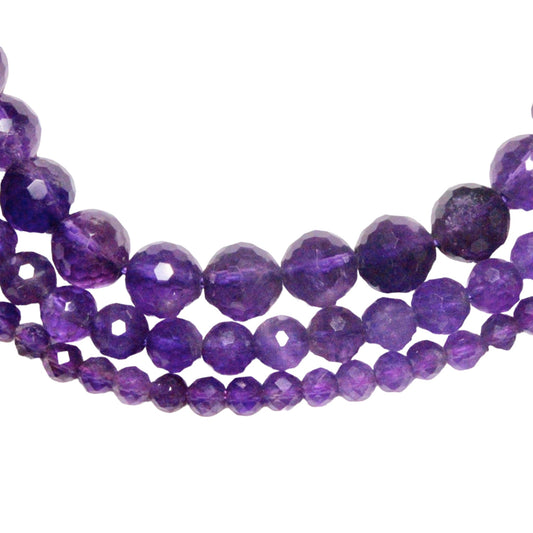 Facetted pearl amethyst wire