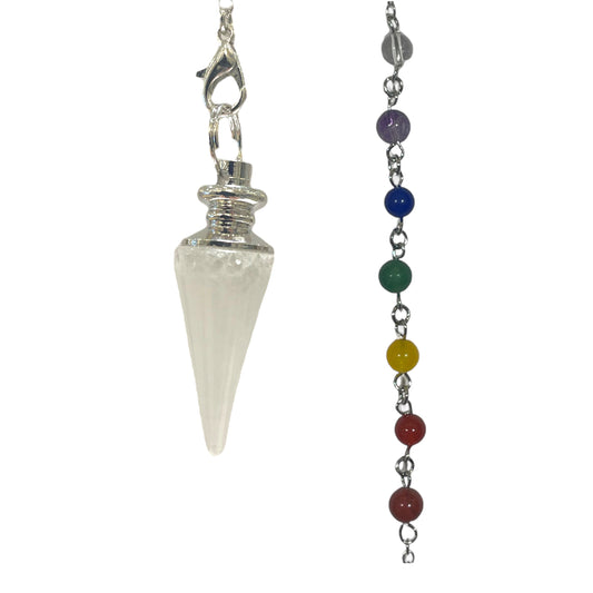 Pendulum 7 rock crystal chakras